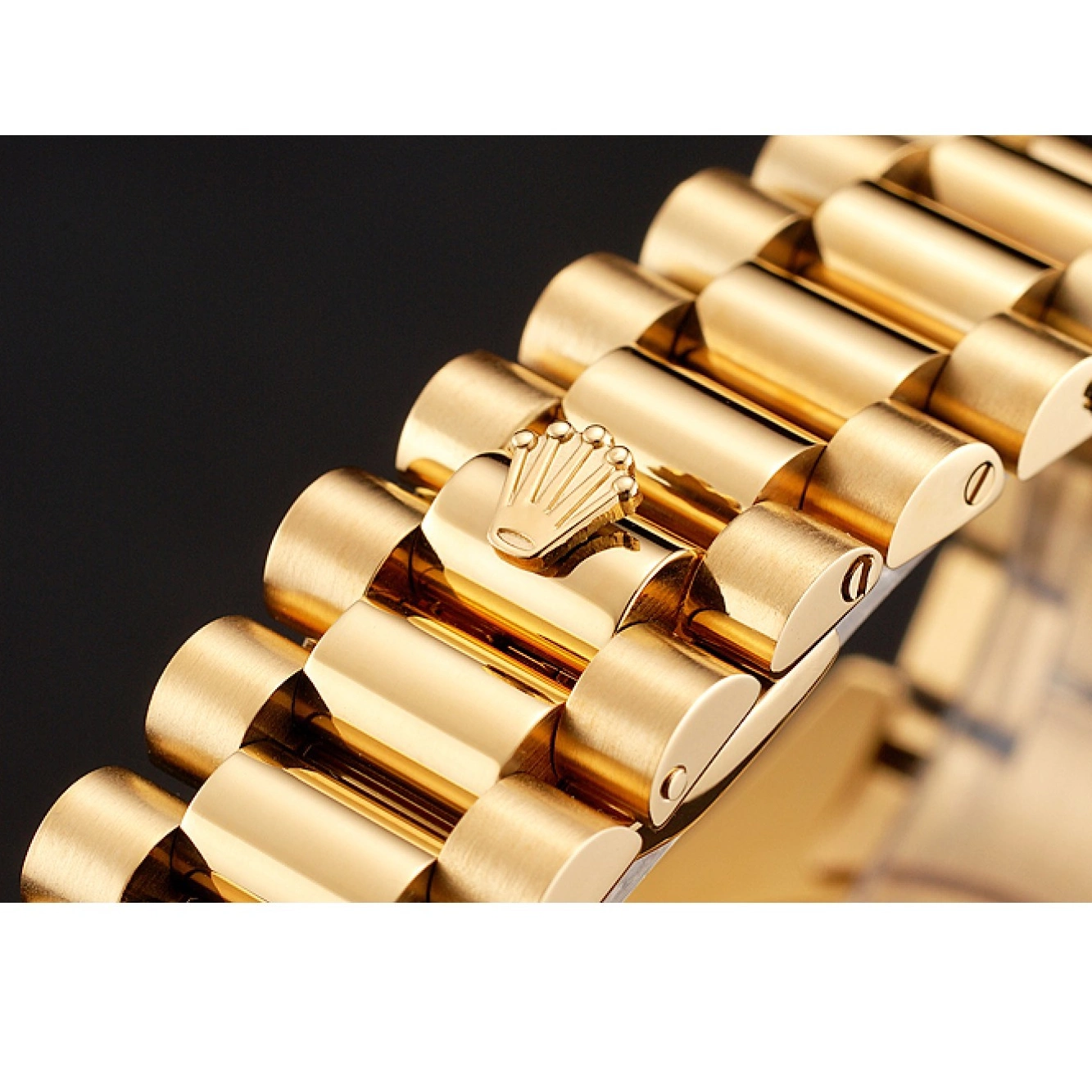 Good Copy Rolex Watches 1454101 Black Swiss Rolex Gold Diamonds Dial And Bracelet Rubies Day-Date 0803